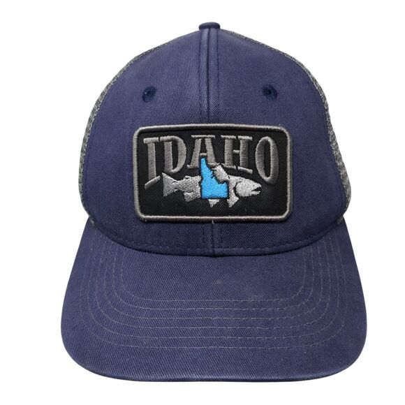 Idaho Snapback Trucker Hat Blue OS Adjustable Mesh Back Arcadian Outfitters - Picture 1 of 8